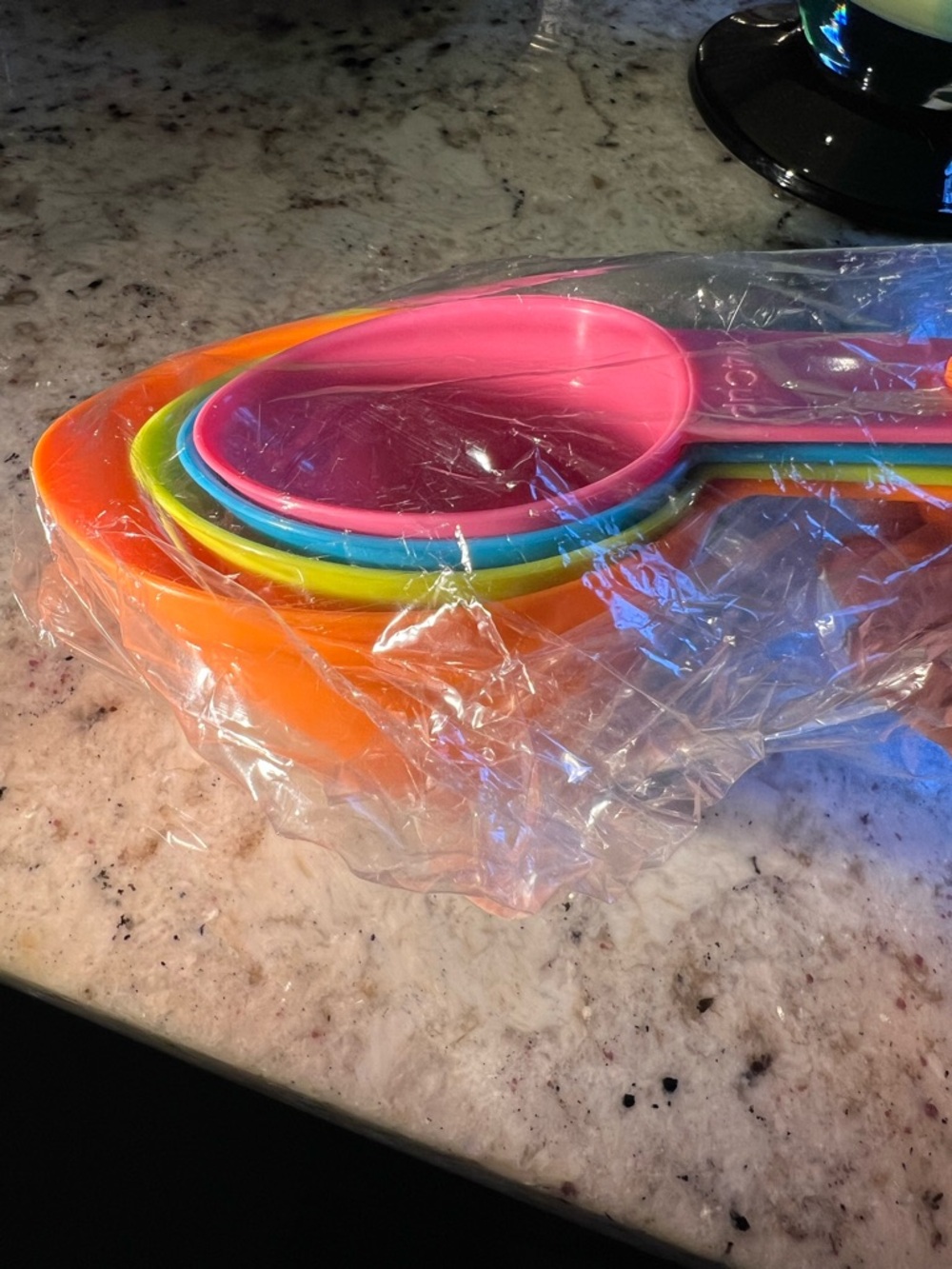 Colorful Plastic Measuring Spoon Set - Multicolor, New in Packaging